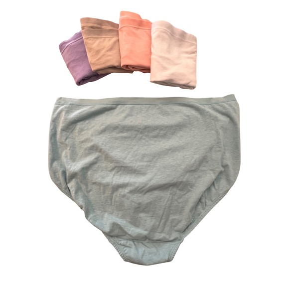 Fruit of the Loom Fit for Me‎ Womens Size 12 Cotton Blend Brief Panties 5 Pack - Picture 2 of 6